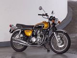 a motorcycle that is parked in a parking garage