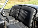 a black car with a black leather seat in the back