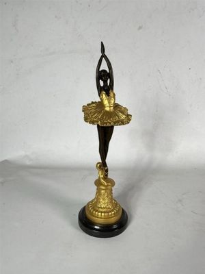 une image représentant une statue de ballerine posée sur un socle