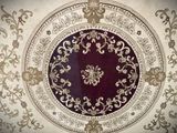 a picture of a ceiling with a fancy design on it