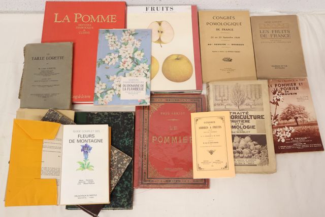 Paul HARIOT : le pommier, avec la planche en couleurs à système ;...