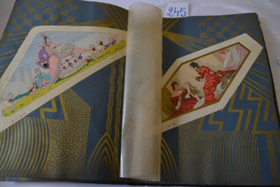 an open book with pictures of people on it
