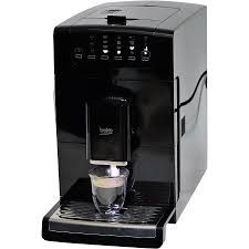 gros plan d'une machine à café sur fond blanc
