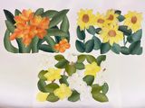 a picture of a painting of flowers on a table