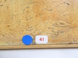 a picture of a painting with a blue circle on it