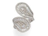 a diamond and white gold ring, by van cleef