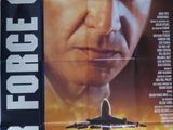 une image d'une affiche du film « Air Force One » sur laquelle un homme regarde fixement la caméra