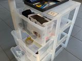 an image of a table with a bunch of containers on it