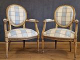 paire de fauteuils français de style louis xvi