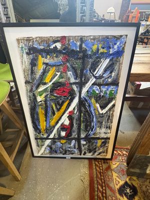 a picture of a painting on display in a shop