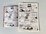 a comic book with a picture of a man driving a car