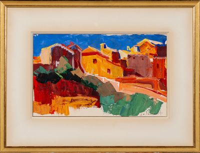 J.E LAURENT : Le village de Roussillon.