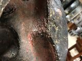 a close up of a statue of a man ' s face