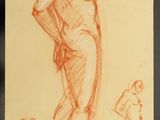 une image représentant le dessin d'une femme debout à côté d'un homme