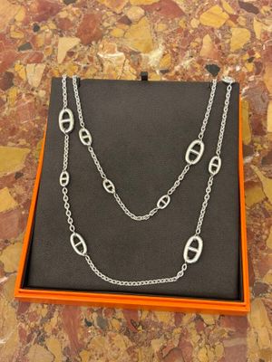 HERMES Paris made in France. Sautoir en argent modèle Farand…