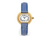 cartier a lady ' s 18k gold and diamond wristwatch