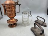 three different types of antique items on the table