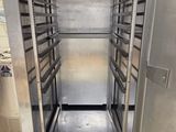 an image of a stainless steel oven with a door open