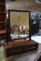 Miroir de table du XIXe siècle en acajou - avec 2 tiroirs - …