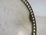 an image of a marble table top with a metal frame