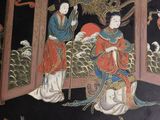 a picture of a painting on the wall of a room
