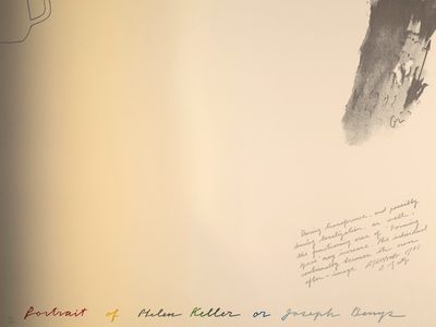 a picture of a drawing of a man on a tree