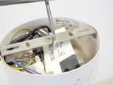 a white trash can with some wires and wires in it