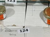 many jars of food on display in a store