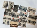 many old photographs of people and animals on the table