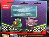 the back of a box with a pokemon figure inside of it