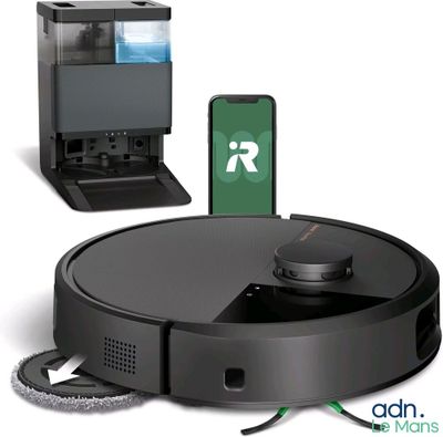 une image représentant un aspirateur robot et un téléphone