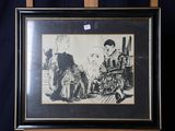 une vieille photo représentant un homme et une femme assis sur une chaise