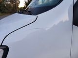a white truck with a black stripe on the side of it