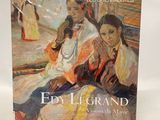 an image of a book with a painting of two people sitting on a bench