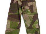 a close up of a pair of camouflage pants on a white background