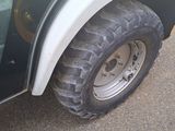 a close up of a tire on a truck