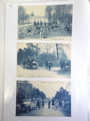 trois photos de personnes marchant dans la rue