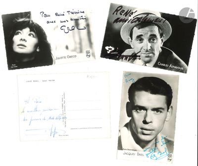 three black and white photos of a man with a cigarette and a woman with a hat