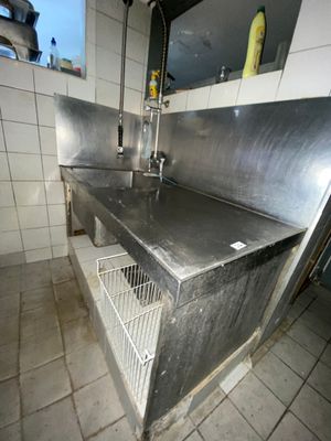 Plonge inox 1 bac avec douchette