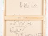 a picture of a piece of art with writing on it