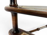 a close up of a shelf with a clock on it
