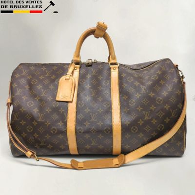 louis vuitton keepall bag in monogram canvas and leather