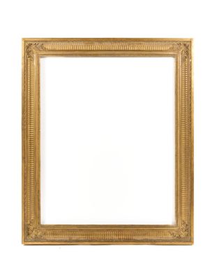 a gold frame on a white background with a white background