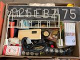 a box full of assorted items that are in it