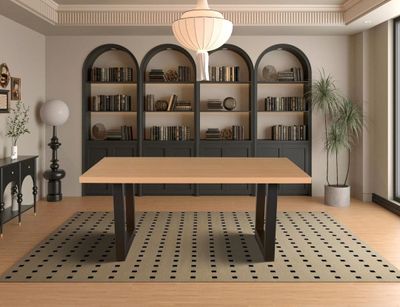 Table de salle à manger Brugge - Neuf - Plateau Hetre - Pied…