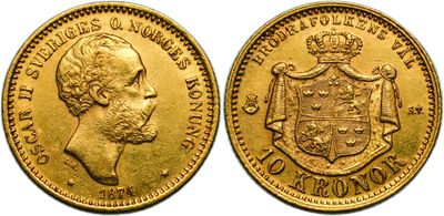 a gold sovereign coin with a crown on the front and a crown on the back