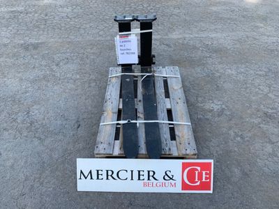 LOT DE 2 FOURCHES DE MANUTENTION POUR CHARIOT MSI - ETAT NEUF - 120/40