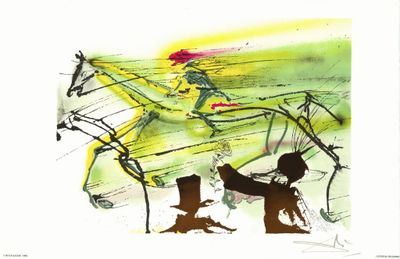 Salvador DALI (1904-1989) - Le cheval de course, Lithographi…