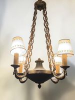 Suspension en tôle peinte à quatre bras de lumière à cols de… (photo 2)
