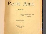 an open book with a picture of the title of the poem petit ami